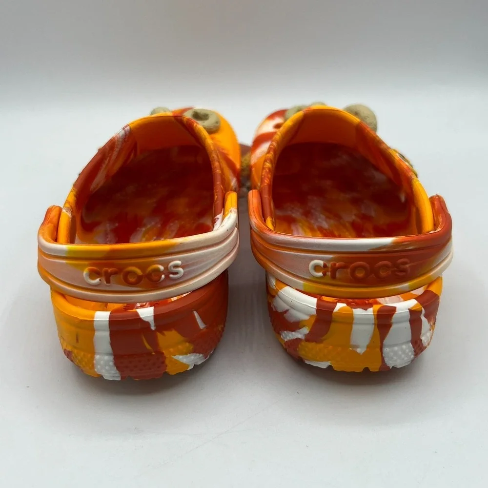 Crocs Classic Honey Nut Cheerios Clog Toddler C10 Orange Marble 207930-846 New